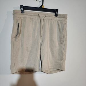 2 H&M Men’s Beige and heatehr grey Sweat Shorts – Size L